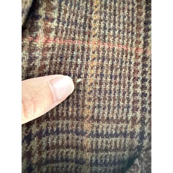 T Harris London Mens Tweed Blazer Brown Plaid Classic Heritage Academic Coat M - Picture 4 of 12